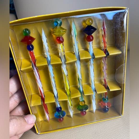 Pier 1 Imports Celebration Hors D'oeuvre 6pc. Glass Picks - Picture 5 of 5